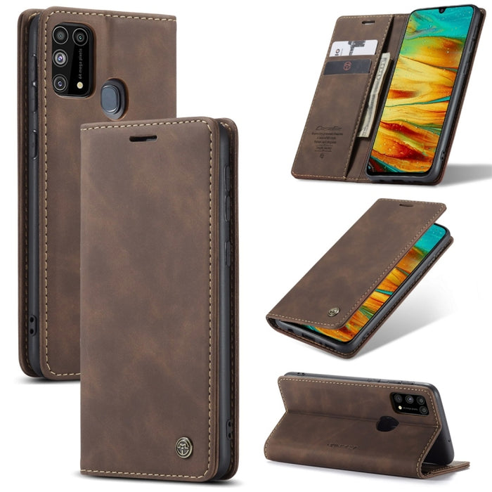 CaseMe-013 Estuche de cuero con tapa horizontal multifuncional con ranura para tarjeta y soporte y billetera, For Galaxy M31, For Xiaomi Redmi K30 Pro, For Galaxy M30S / M21