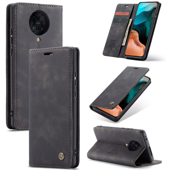 CaseMe-013 Estuche de cuero con tapa horizontal multifuncional con ranura para tarjeta y soporte y billetera, For Galaxy M31, For Xiaomi Redmi K30 Pro, For Galaxy M30S / M21