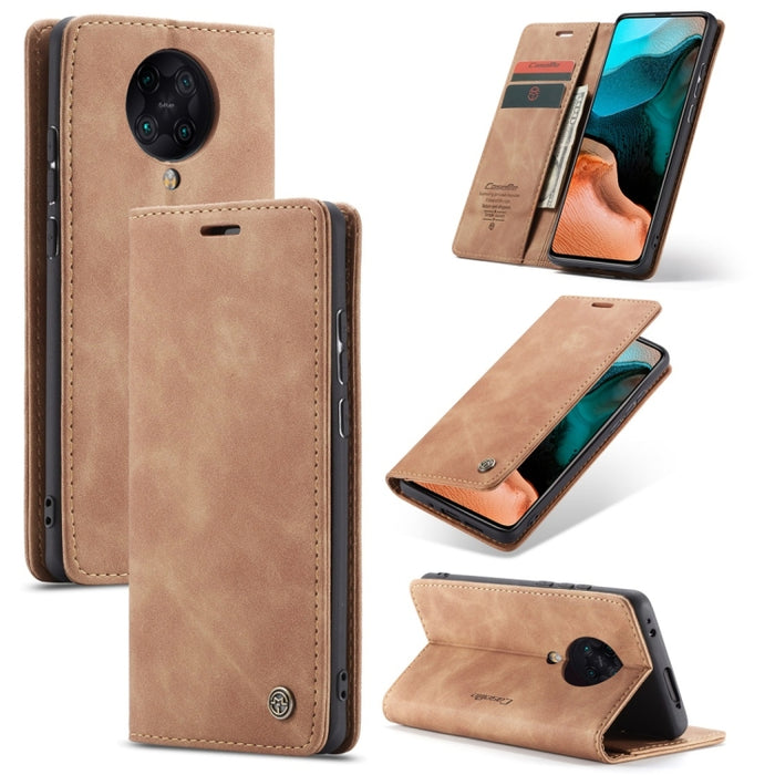 CaseMe-013 Estuche de cuero con tapa horizontal multifuncional con ranura para tarjeta y soporte y billetera, For Galaxy M31, For Xiaomi Redmi K30 Pro, For Galaxy M30S / M21