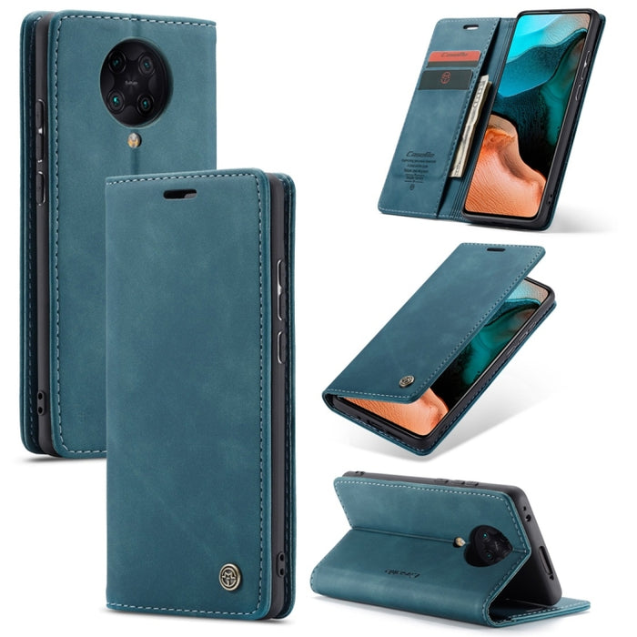 CaseMe-013 Estuche de cuero con tapa horizontal multifuncional con ranura para tarjeta y soporte y billetera, For Galaxy M31, For Xiaomi Redmi K30 Pro, For Galaxy M30S / M21