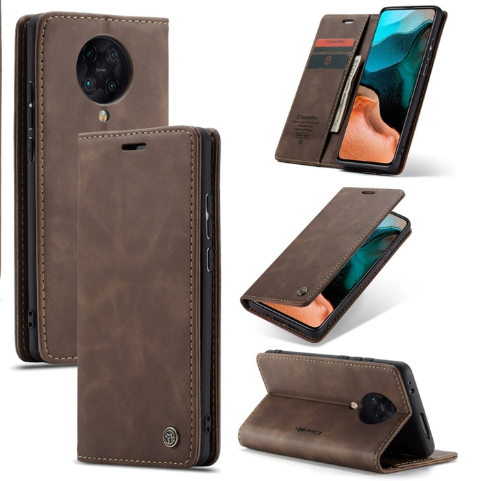 CaseMe-013 Estuche de cuero con tapa horizontal multifuncional con ranura para tarjeta y soporte y billetera, For Galaxy M31, For Xiaomi Redmi K30 Pro, For Galaxy M30S / M21