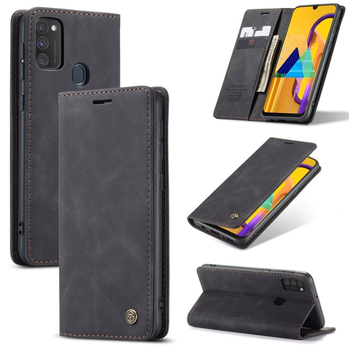 CaseMe-013 Estuche de cuero con tapa horizontal multifuncional con ranura para tarjeta y soporte y billetera, For Galaxy M31, For Xiaomi Redmi K30 Pro, For Galaxy M30S / M21