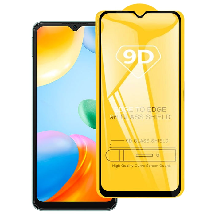 Película de vidrio templado de pantalla completa con pegamento completo 9D, For Xiaomi Redmi 10C (1 PCS)