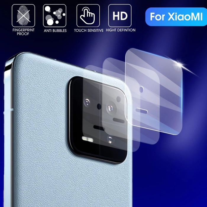 Película de vidrio templado de cubierta completa con pegamento completo de 2 piezas con juego de película de lente de 2 piezas, For Xiaomi 13(Set)