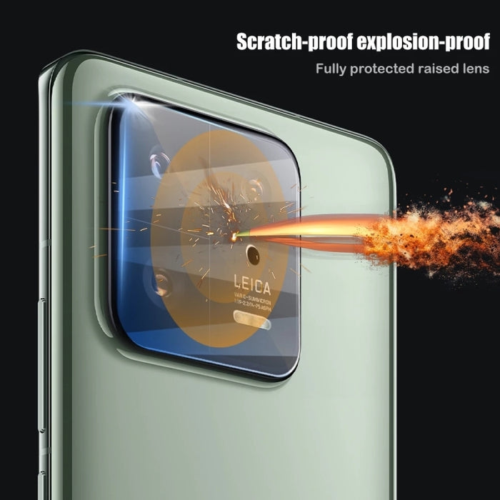 Película de vidrio templado de cubierta completa con pegamento completo de 2 piezas con juego de película de lente de 2 piezas, For Xiaomi 13(Set)