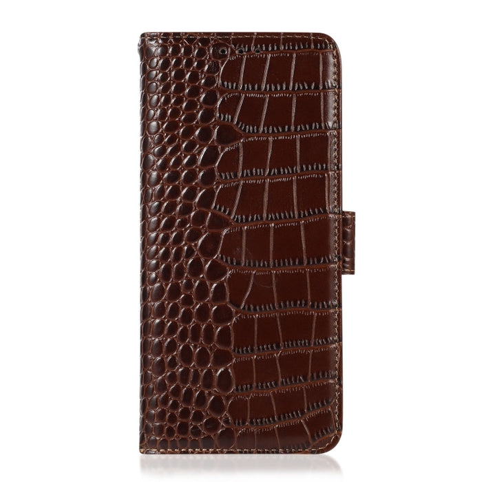Estuche para teléfono de piel de vaca con capa superior de cocodrilo, For Motorola Moto X40 Pro, For Vivo Y02 4G, For Xiaomi 13 Pro, For Xiaomi 13