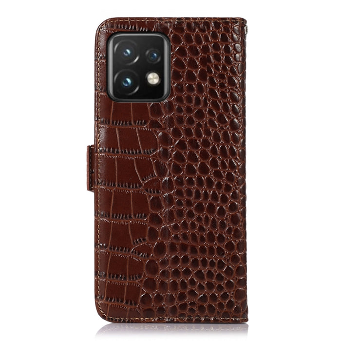 Estuche para teléfono de piel de vaca con capa superior de cocodrilo, For Motorola Moto X40 Pro, For Vivo Y02 4G, For Xiaomi 13 Pro, For Xiaomi 13