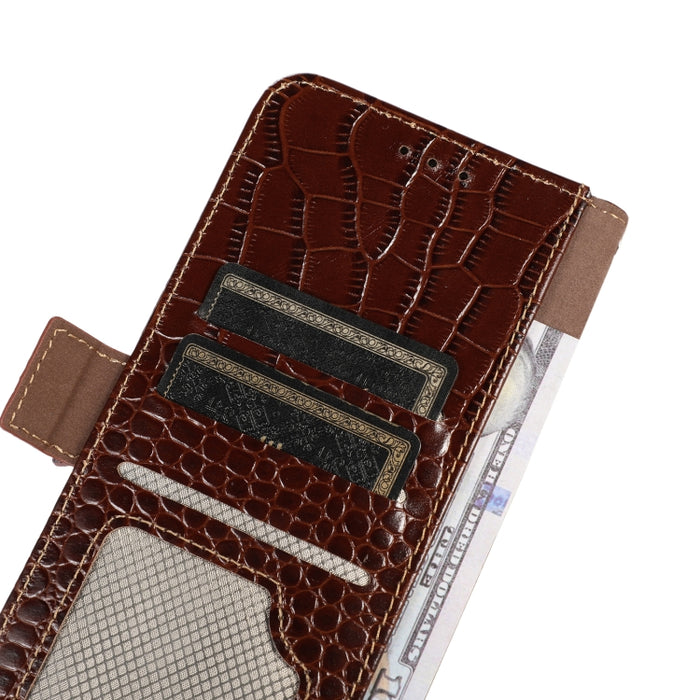 Estuche para teléfono de piel de vaca con capa superior de cocodrilo, For Motorola Moto X40 Pro, For Vivo Y02 4G, For Xiaomi 13 Pro, For Xiaomi 13