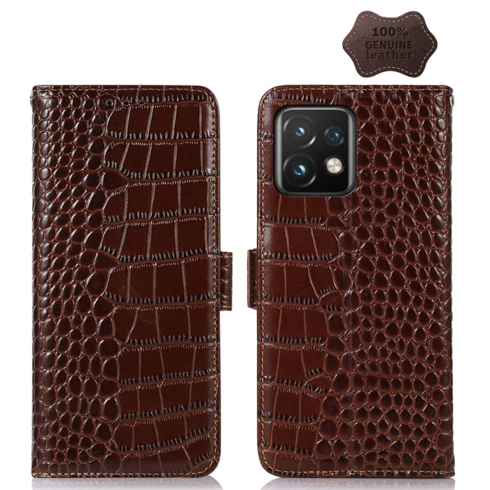 Estuche para teléfono de piel de vaca con capa superior de cocodrilo, For Motorola Moto X40 Pro, For Vivo Y02 4G, For Xiaomi 13 Pro, For Xiaomi 13