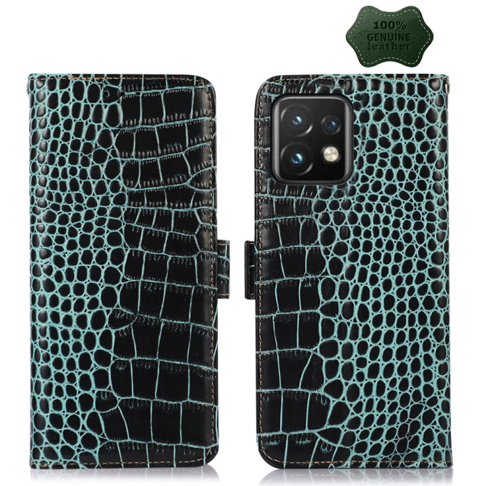 Estuche para teléfono de piel de vaca con capa superior de cocodrilo, For Motorola Moto X40 Pro, For Vivo Y02 4G, For Xiaomi 13 Pro, For Xiaomi 13
