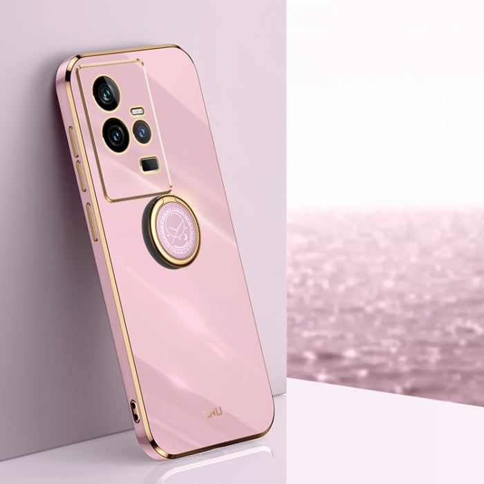 XINLI Straight Edge 6D Electroplate TPU Funda para teléfono con soporte para anillo, For vivo iQOO 11 5G, For Realme 10 Pro 5G, For Realme 10 Pro+, For vivo Y02 4G, For Xiaomi Redmi K60, For Xiaomi Redmi K60E