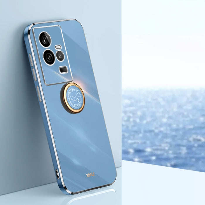 XINLI Straight Edge 6D Electroplate TPU Funda para teléfono con soporte para anillo, For vivo iQOO 11 5G, For Realme 10 Pro 5G, For Realme 10 Pro+, For vivo Y02 4G, For Xiaomi Redmi K60, For Xiaomi Redmi K60E