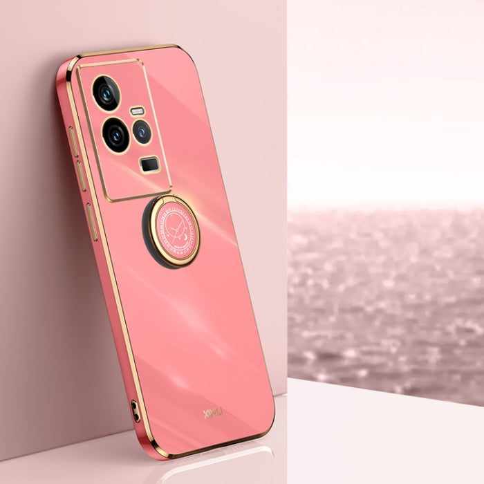 XINLI Straight Edge 6D Electroplate TPU Funda para teléfono con soporte para anillo, For vivo iQOO 11 5G, For Realme 10 Pro 5G, For Realme 10 Pro+, For vivo Y02 4G, For Xiaomi Redmi K60, For Xiaomi Redmi K60E