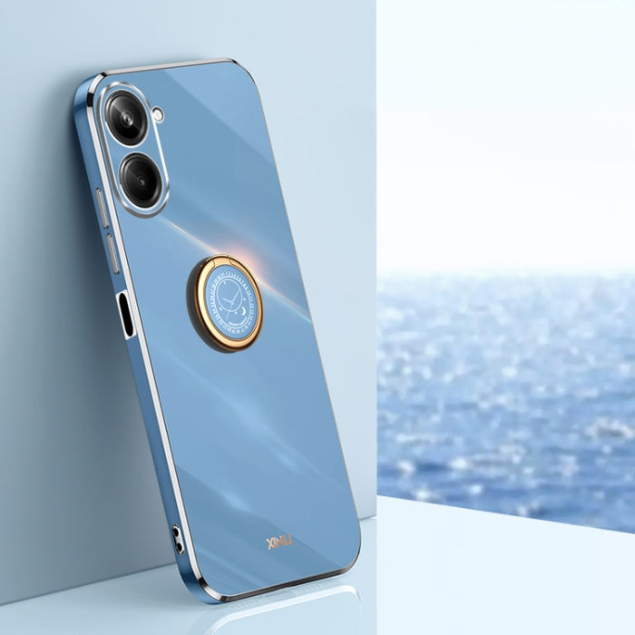 XINLI Straight Edge 6D Electroplate TPU Funda para teléfono con soporte para anillo, For vivo iQOO 11 5G, For Realme 10 Pro 5G, For Realme 10 Pro+, For vivo Y02 4G, For Xiaomi Redmi K60, For Xiaomi Redmi K60E