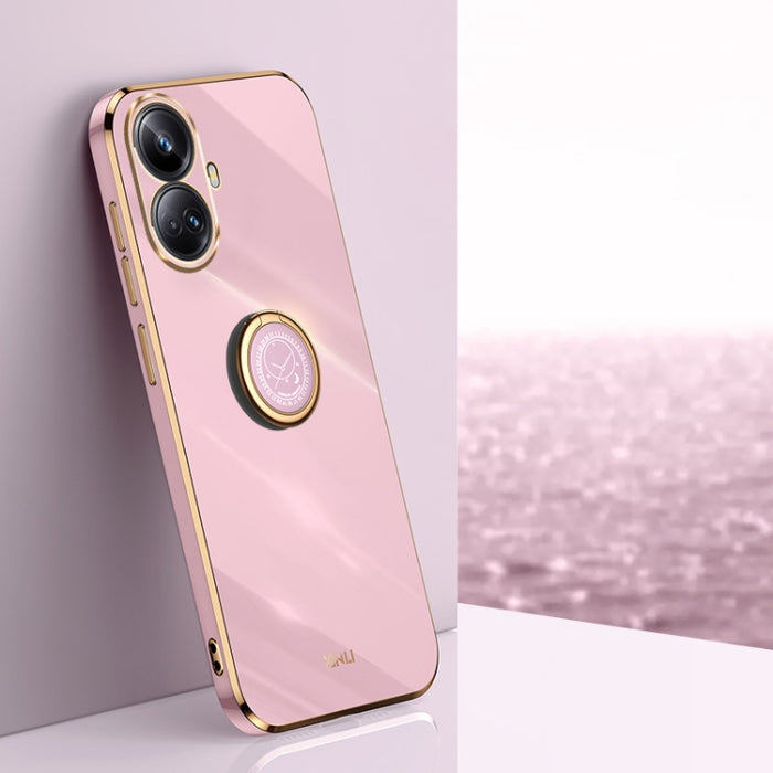 XINLI Straight Edge 6D Electroplate TPU Funda para teléfono con soporte para anillo, For vivo iQOO 11 5G, For Realme 10 Pro 5G, For Realme 10 Pro+, For vivo Y02 4G, For Xiaomi Redmi K60, For Xiaomi Redmi K60E