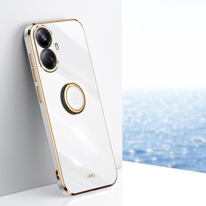 XINLI Straight Edge 6D Electroplate TPU Funda para teléfono con soporte para anillo, For vivo iQOO 11 5G, For Realme 10 Pro 5G, For Realme 10 Pro+, For vivo Y02 4G, For Xiaomi Redmi K60, For Xiaomi Redmi K60E