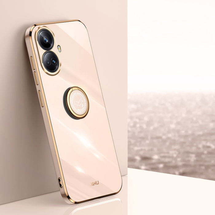 XINLI Straight Edge 6D Electroplate TPU Funda para teléfono con soporte para anillo, For vivo iQOO 11 5G, For Realme 10 Pro 5G, For Realme 10 Pro+, For vivo Y02 4G, For Xiaomi Redmi K60, For Xiaomi Redmi K60E