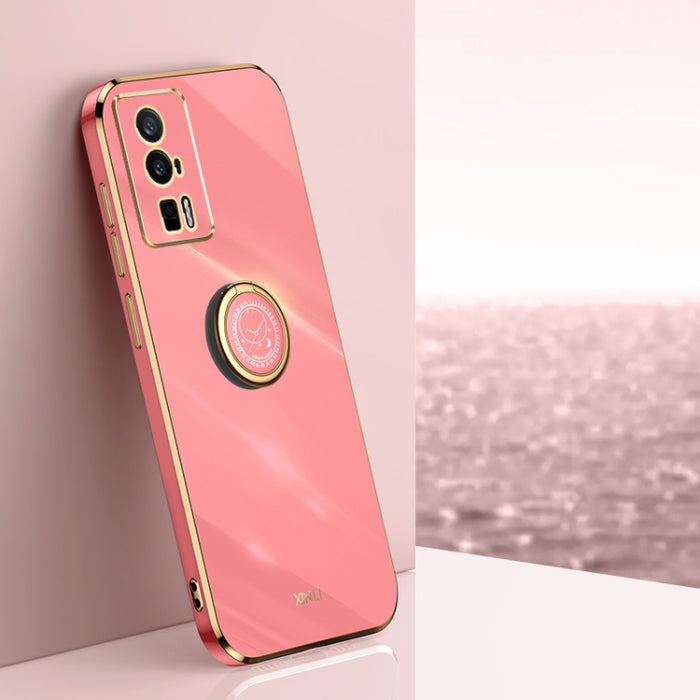 XINLI Straight Edge 6D Electroplate TPU Funda para teléfono con soporte para anillo, For vivo iQOO 11 5G, For Realme 10 Pro 5G, For Realme 10 Pro+, For vivo Y02 4G, For Xiaomi Redmi K60, For Xiaomi Redmi K60E