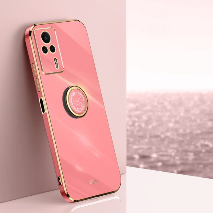 XINLI Straight Edge 6D Electroplate TPU Funda para teléfono con soporte para anillo, For vivo iQOO 11 5G, For Realme 10 Pro 5G, For Realme 10 Pro+, For vivo Y02 4G, For Xiaomi Redmi K60, For Xiaomi Redmi K60E