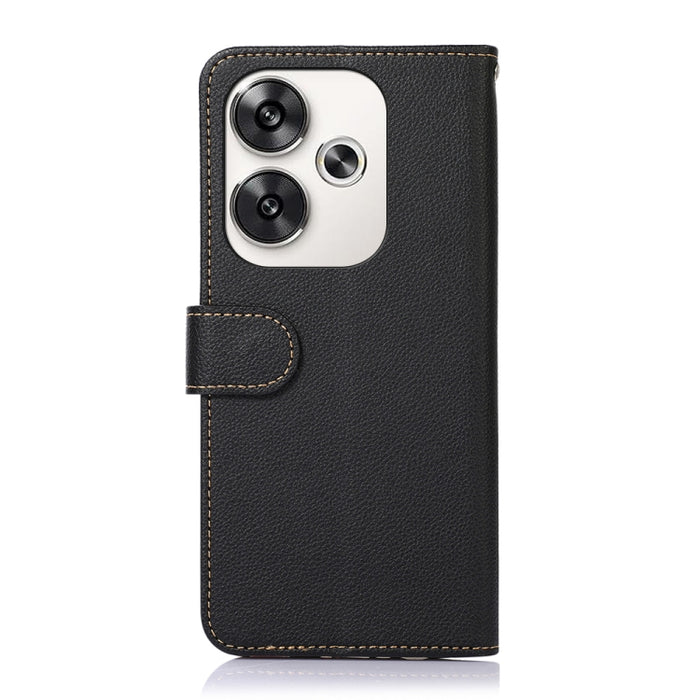 KHAZNEH Funda para teléfono RFID de cuero con textura Litchi, For Xiaomi Poco F6 / Redmi Turbo 3, For Xiaomi Poco F6 Pro, For Xiaomi Redmi K70 5G / K70 Pro 5G, For Xiaomi Redmi A3, For Xiaomi Redmi Note 13 Pro 4G / POCO M6 Pro 4G                       ...