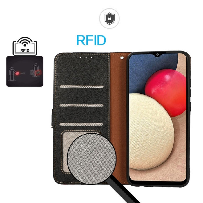 KHAZNEH Funda para teléfono RFID de cuero con textura Litchi, For Xiaomi Poco F6 / Redmi Turbo 3, For Xiaomi Poco F6 Pro, For Xiaomi Redmi K70 5G / K70 Pro 5G, For Xiaomi Redmi A3, For Xiaomi Redmi Note 13 Pro 4G / POCO M6 Pro 4G                       ...