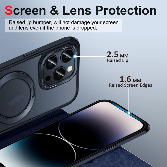 Estuche para teléfono 3 en 1 Skin Feel MagSafe Holder, For iPhone 14 Pro Max, For iPhone 14 Pro, For iPhone 14, For iPhone 14 Plus