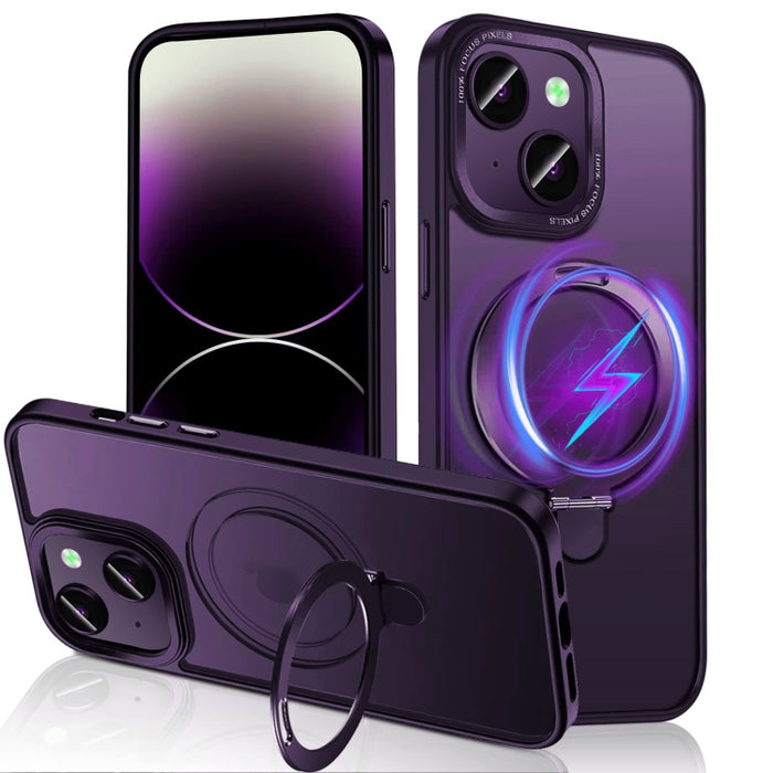 Estuche para teléfono 3 en 1 Skin Feel MagSafe Holder, For iPhone 14 Pro Max, For iPhone 14 Pro, For iPhone 14, For iPhone 14 Plus