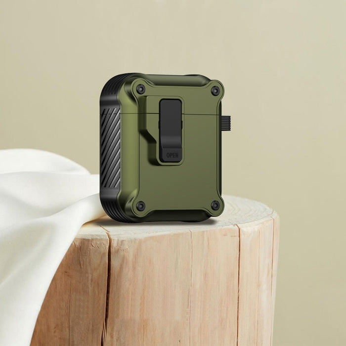 Estuche protector para auriculares Eagle a prueba de golpes con interruptor, For AirPods Pro 3, For AirPods Pro 2, For AirPods 3, For AirPods Pro, For AirPods 1 / 2