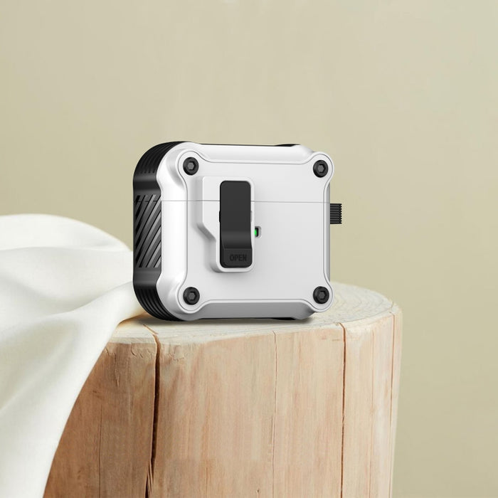 Estuche protector para auriculares Eagle a prueba de golpes con interruptor, For AirPods Pro 3, For AirPods Pro 2, For AirPods 3, For AirPods Pro, For AirPods 1 / 2