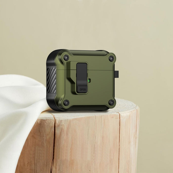 Estuche protector para auriculares Eagle a prueba de golpes con interruptor, For AirPods Pro 3, For AirPods Pro 2, For AirPods 3, For AirPods Pro, For AirPods 1 / 2