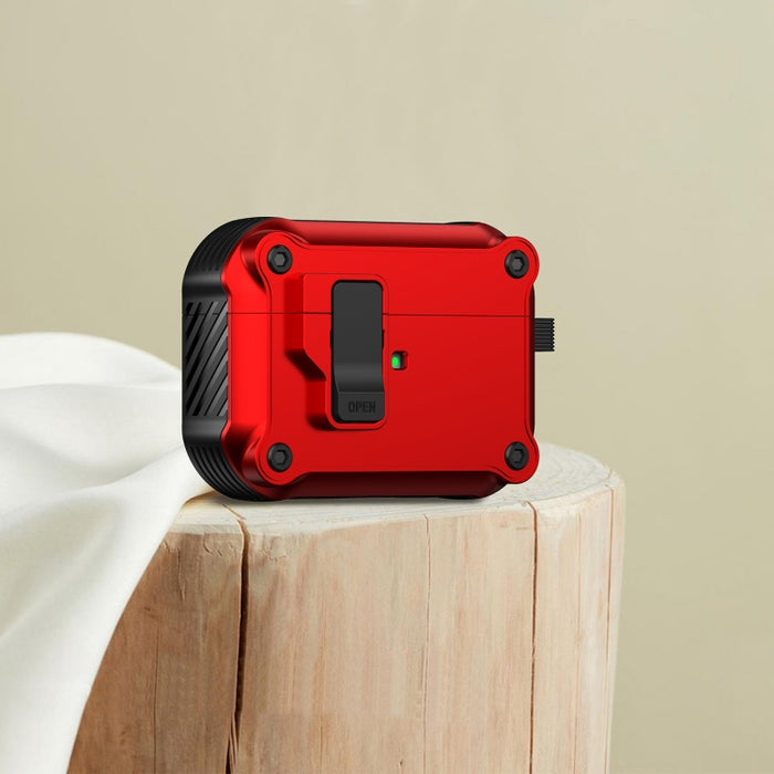 Estuche protector para auriculares Eagle a prueba de golpes con interruptor, For AirPods Pro 3, For AirPods Pro 2, For AirPods 3, For AirPods Pro, For AirPods 1 / 2