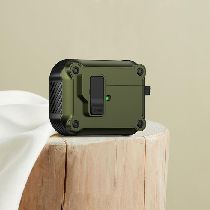 Estuche protector para auriculares Eagle a prueba de golpes con interruptor, For AirPods Pro 3, For AirPods Pro 2, For AirPods 3, For AirPods Pro, For AirPods 1 / 2