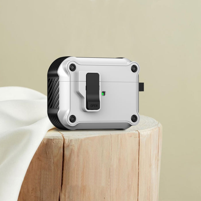 Estuche protector para auriculares Eagle a prueba de golpes con interruptor, For AirPods Pro 3, For AirPods Pro 2, For AirPods 3, For AirPods Pro, For AirPods 1 / 2