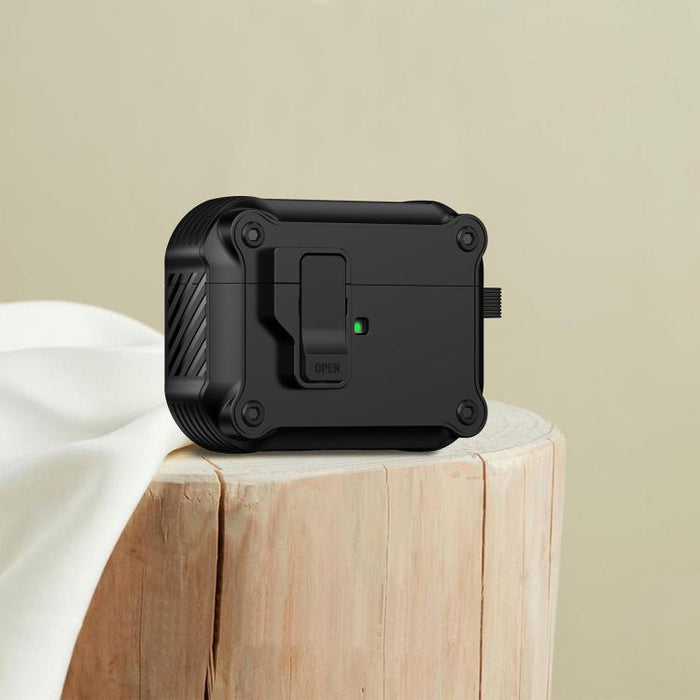 Estuche protector para auriculares Eagle a prueba de golpes con interruptor, For AirPods Pro 3, For AirPods Pro 2, For AirPods 3, For AirPods Pro, For AirPods 1 / 2