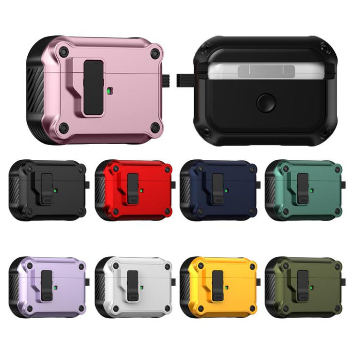 Estuche protector para auriculares Eagle a prueba de golpes con interruptor, For AirPods Pro 3, For AirPods Pro 2, For AirPods 3, For AirPods Pro, For AirPods 1 / 2