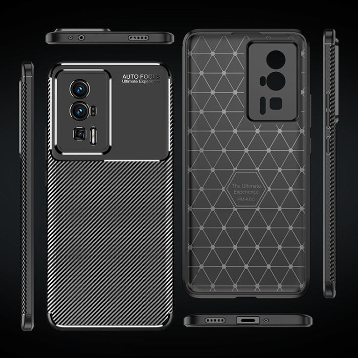 Funda de teléfono TPU a prueba de golpes con textura de fibra de carbono, For Xiaomi Redmi K60, For Xiaomi Redmi K60 Pro, For Xiaomi Redmi K60E