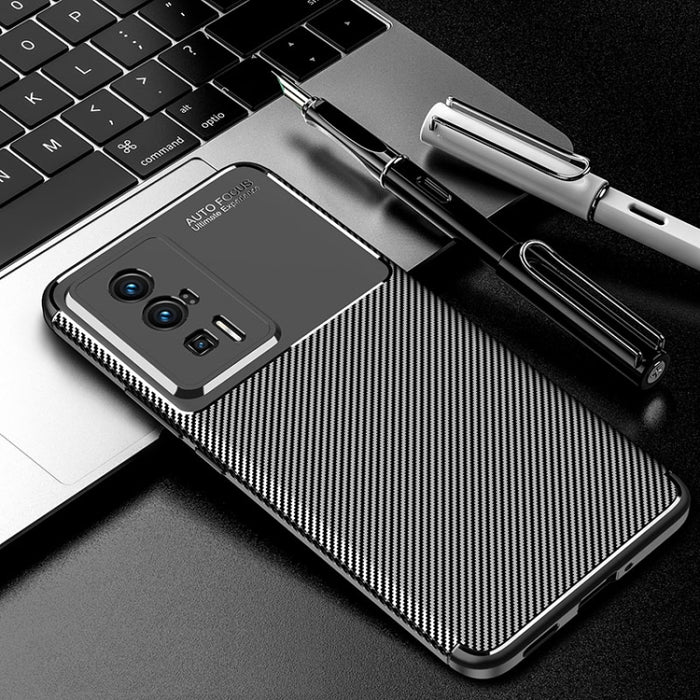 Funda de teléfono TPU a prueba de golpes con textura de fibra de carbono, For Xiaomi Redmi K60, For Xiaomi Redmi K60 Pro, For Xiaomi Redmi K60E