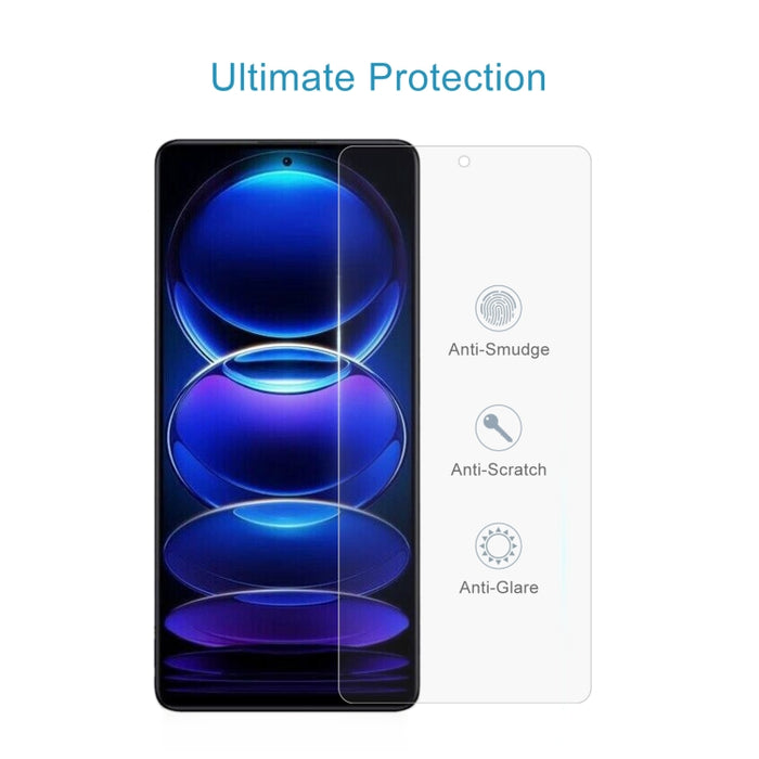 Película de vidrio templado 9H 2.5D de 0,26 mm, For Xiaomi Redmi Note 12 Pro 5G/12 Pro+ Global (1 PC)