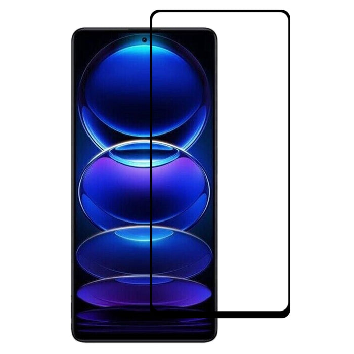 Pegamento completo Protector de pantalla de cubierta completa Película de vidrio templado, For Xiaomi Redmi Note 12 Pro/12 Pro+ Global/12R Pro (1 PC)
