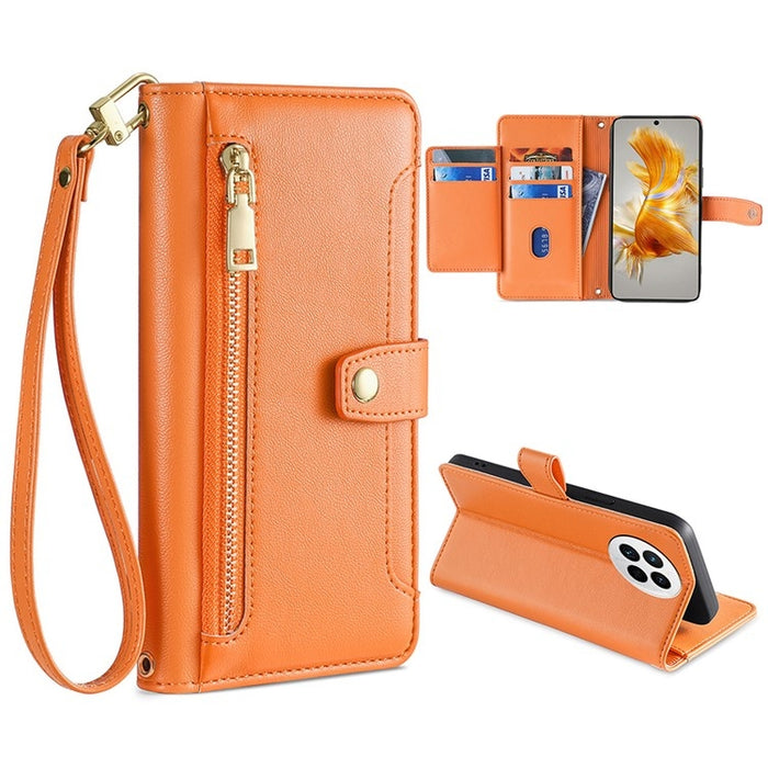 Estuche para teléfono de cuero con cremallera cruzada con textura de oveja, For Huawei P50, For Huawei P Smart Z / Enjoy 10 Plus, For Huawei Nova 10 Pro, For Huawei Mate 50, For Huawei Nova 10 SE, For Meizu Note 9, For Nokia C21 Plus, For Nokia X30 5G ...