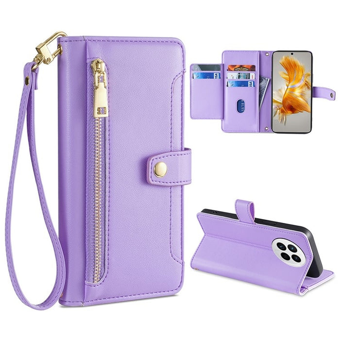 Estuche para teléfono de cuero con cremallera cruzada con textura de oveja, For Huawei P50, For Huawei P Smart Z / Enjoy 10 Plus, For Huawei Nova 10 Pro, For Huawei Mate 50, For Huawei Nova 10 SE, For Meizu Note 9, For Nokia C21 Plus, For Nokia X30 5G ...