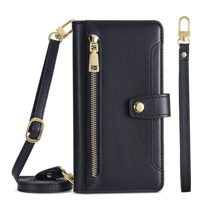 Estuche para teléfono de cuero con cremallera cruzada con textura de oveja, For Huawei P50, For Huawei P Smart Z / Enjoy 10 Plus, For Huawei Nova 10 Pro, For Huawei Mate 50, For Huawei Nova 10 SE, For Meizu Note 9, For Nokia C21 Plus, For Nokia X30 5G ...