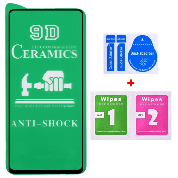Película de cerámica de pegamento completo de pantalla completa 9D, For Xiaomi Redmi Note 12 Pro/12 Pro+ Global/12R Pro (1 PC)