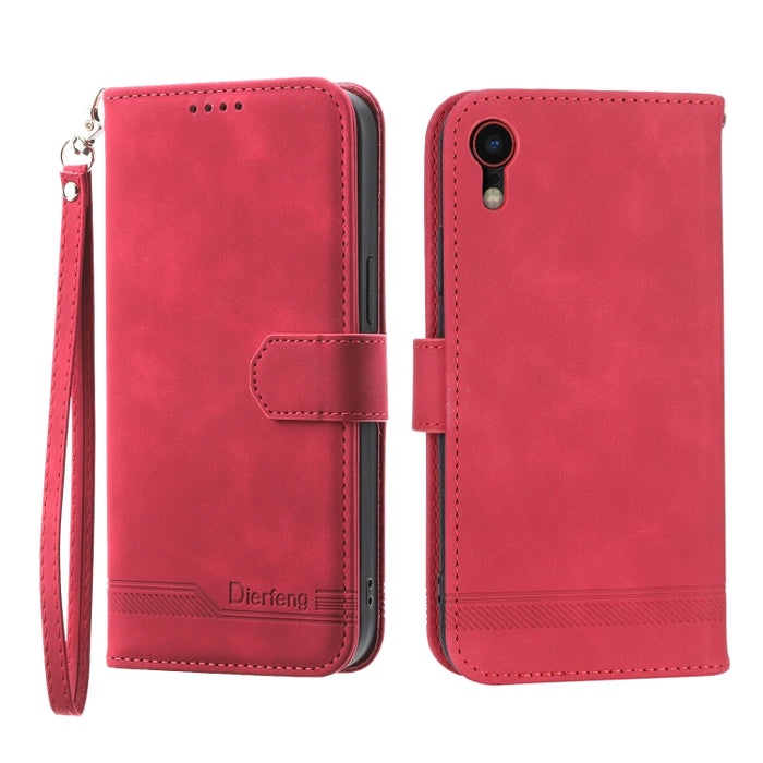 Dierfeng Dream Line TPU + Funda de cuero PU para teléfono, For iPhone XS Max, For iPhone XR, For iPhone X/XS, For iPhone 6 Plus/7 Plus/8 Plus, For iPhone 6/7/8/SE 2020/SE 2022