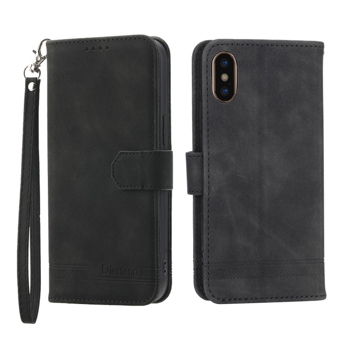Dierfeng Dream Line TPU + Funda de cuero PU para teléfono, For iPhone XS Max, For iPhone XR, For iPhone X/XS, For iPhone 6 Plus/7 Plus/8 Plus, For iPhone 6/7/8/SE 2020/SE 2022
