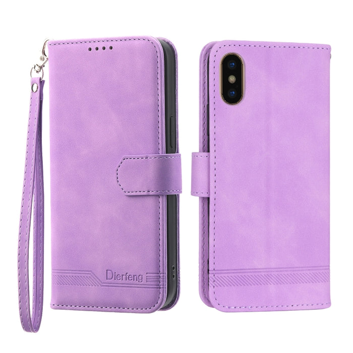 Dierfeng Dream Line TPU + Funda de cuero PU para teléfono, For iPhone XS Max, For iPhone XR, For iPhone X/XS, For iPhone 6 Plus/7 Plus/8 Plus, For iPhone 6/7/8/SE 2020/SE 2022