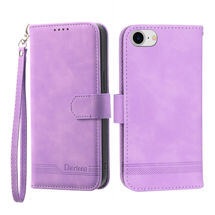Dierfeng Dream Line TPU + Funda de cuero PU para teléfono, For iPhone XS Max, For iPhone XR, For iPhone X/XS, For iPhone 6 Plus/7 Plus/8 Plus, For iPhone 6/7/8/SE 2020/SE 2022