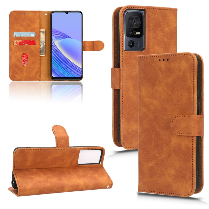 Estuche para teléfono de cuero con tapa magnética Skin Feel, For TCL 40SE, For Xiaomi Redmi K60 / K60 Pro, For ZTE Libero 5G III