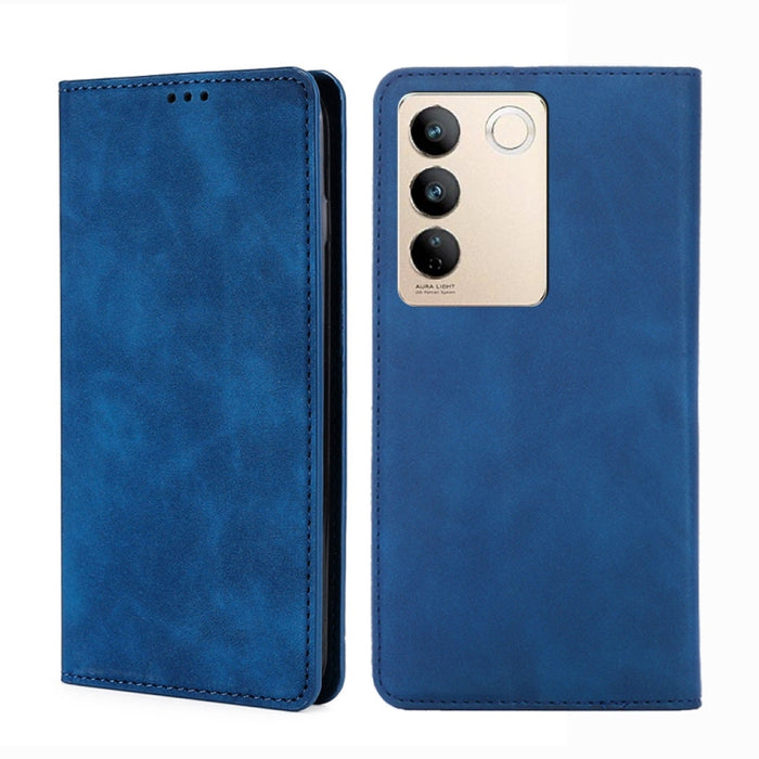 Estuche para teléfono de cuero con tapa horizontal magnética con sensación de piel, For TCL 40 SE, For TCL 405 / 406 / 408, For vivo S16 / S16 Pro, For vivo Y02 4G, For Fujitsu Arrows N F-51C, For Xiaomi Redmi K60E, For Xiaomi Redmi K60 / K60 Pro      ...