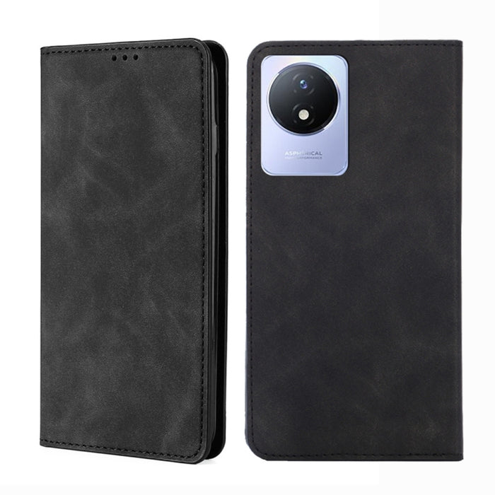 Estuche para teléfono de cuero con tapa horizontal magnética con sensación de piel, For TCL 40 SE, For TCL 405 / 406 / 408, For vivo S16 / S16 Pro, For vivo Y02 4G, For Fujitsu Arrows N F-51C, For Xiaomi Redmi K60E, For Xiaomi Redmi K60 / K60 Pro      ...